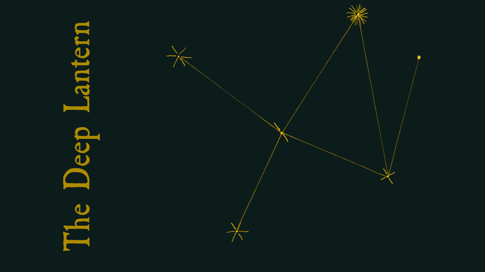 The Deep Lantern: Lines are drawn between the stars, connecting them in the shape of an anglerfish with a huge mouth and shining lantern.